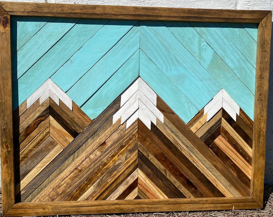 Mountain Peaks Wood Wall Art